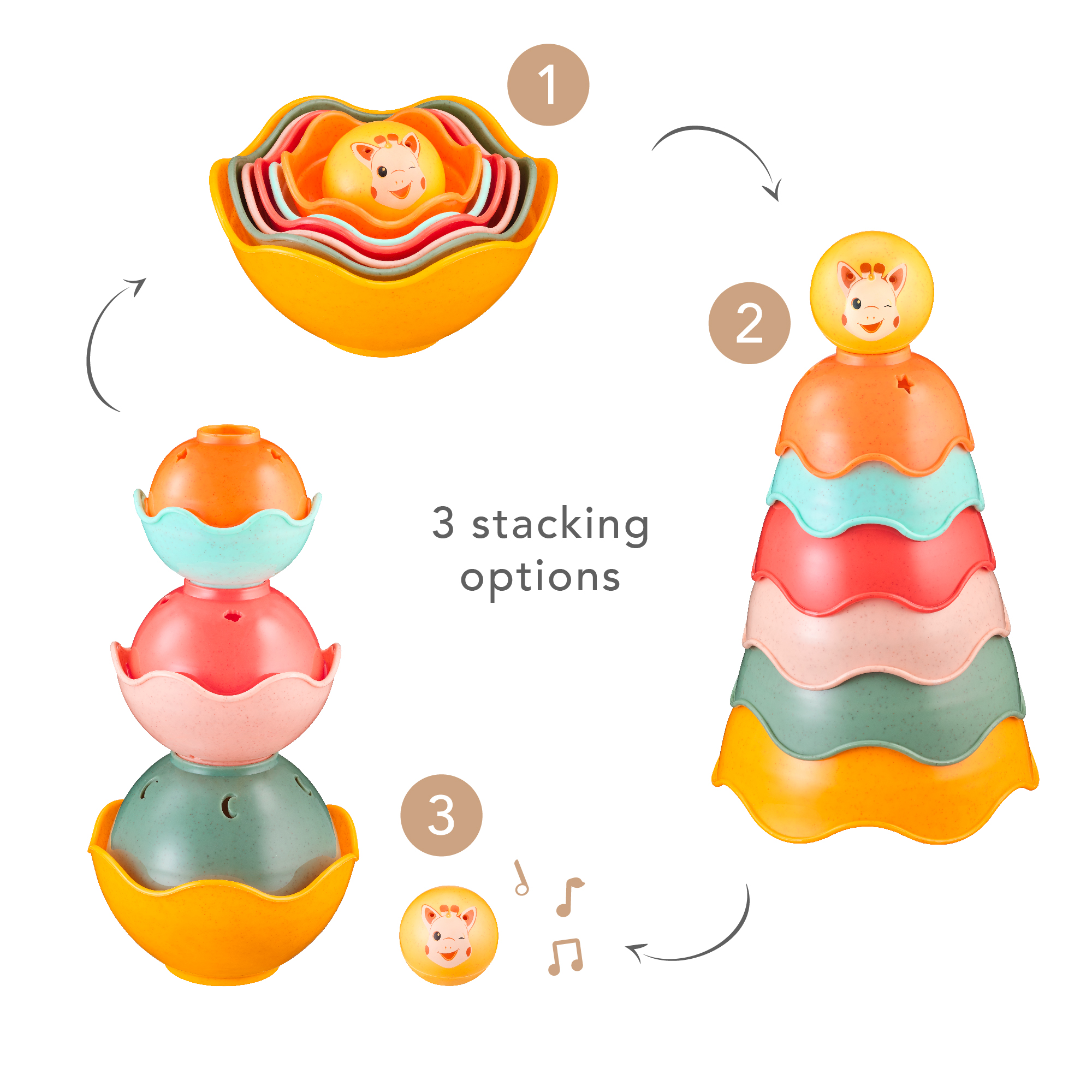 010351 – Stackable Sophie la girafe 3